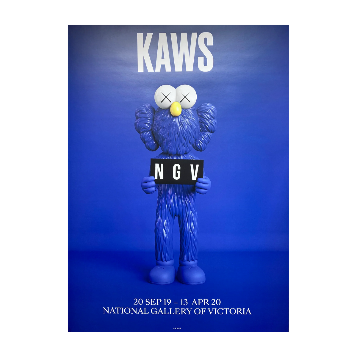 KAWS Blue BFF NVG Poster