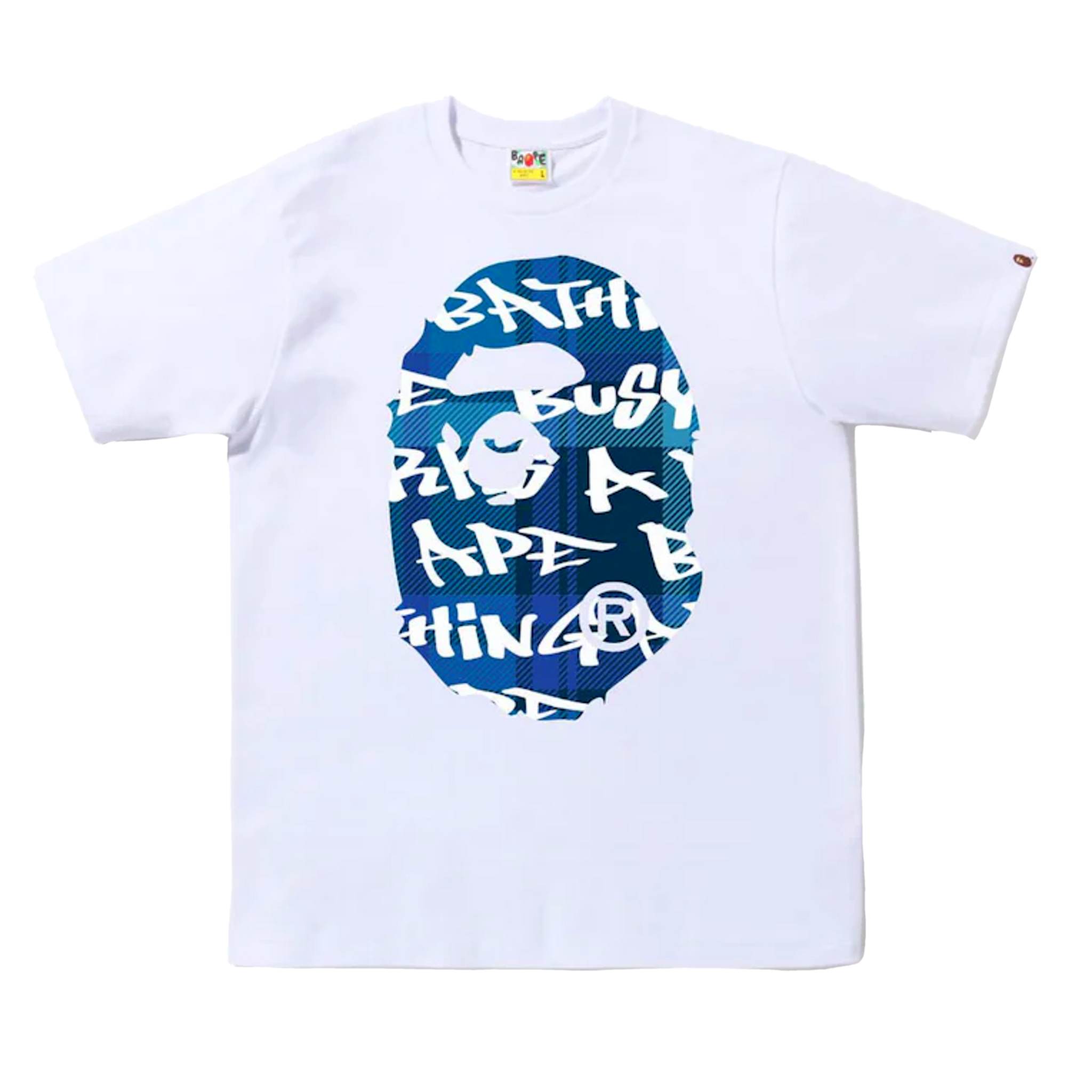 [M] DS Blue Graffiti Ape Head Tee