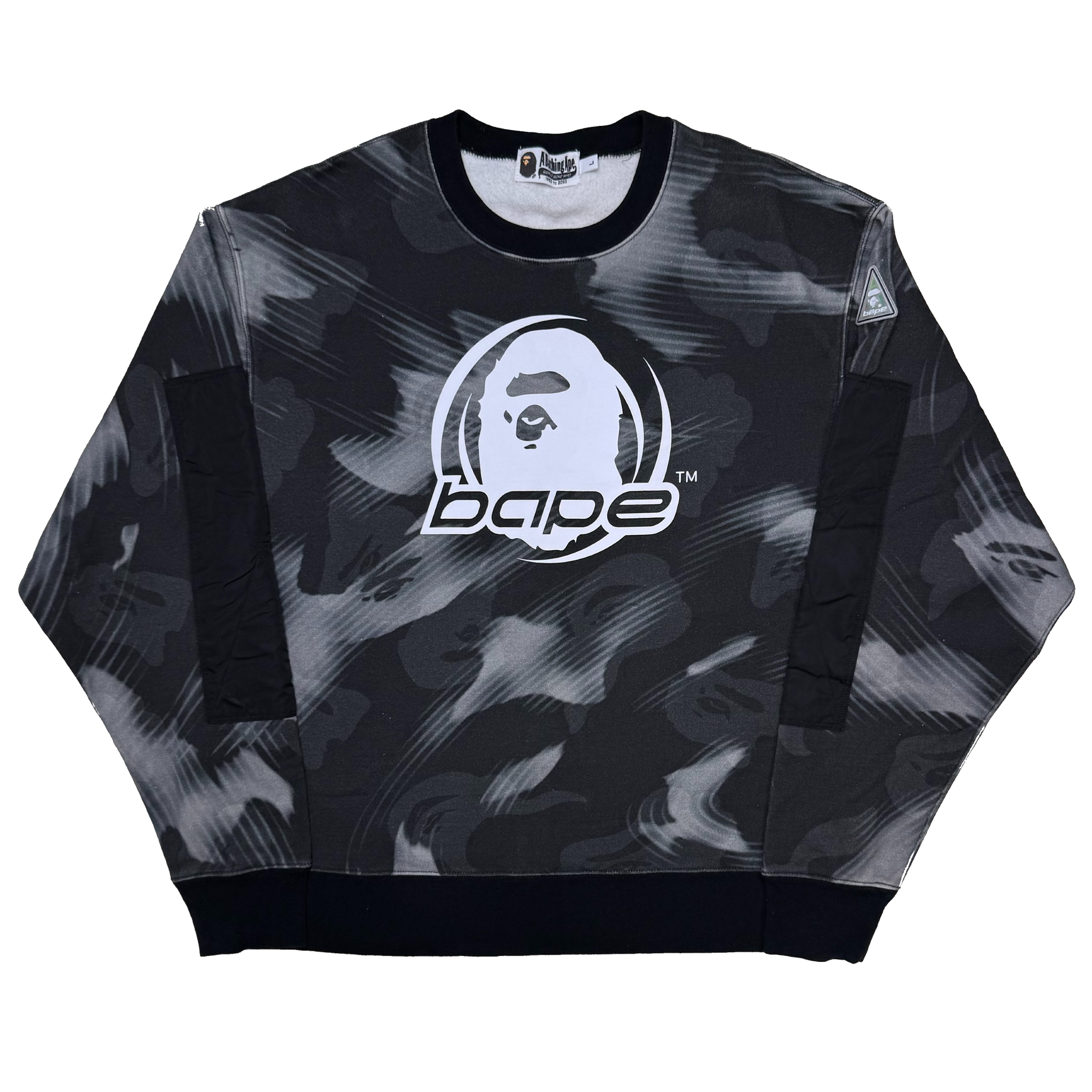 [L] Bape Stroke Camo Ape Head Sweatshirt