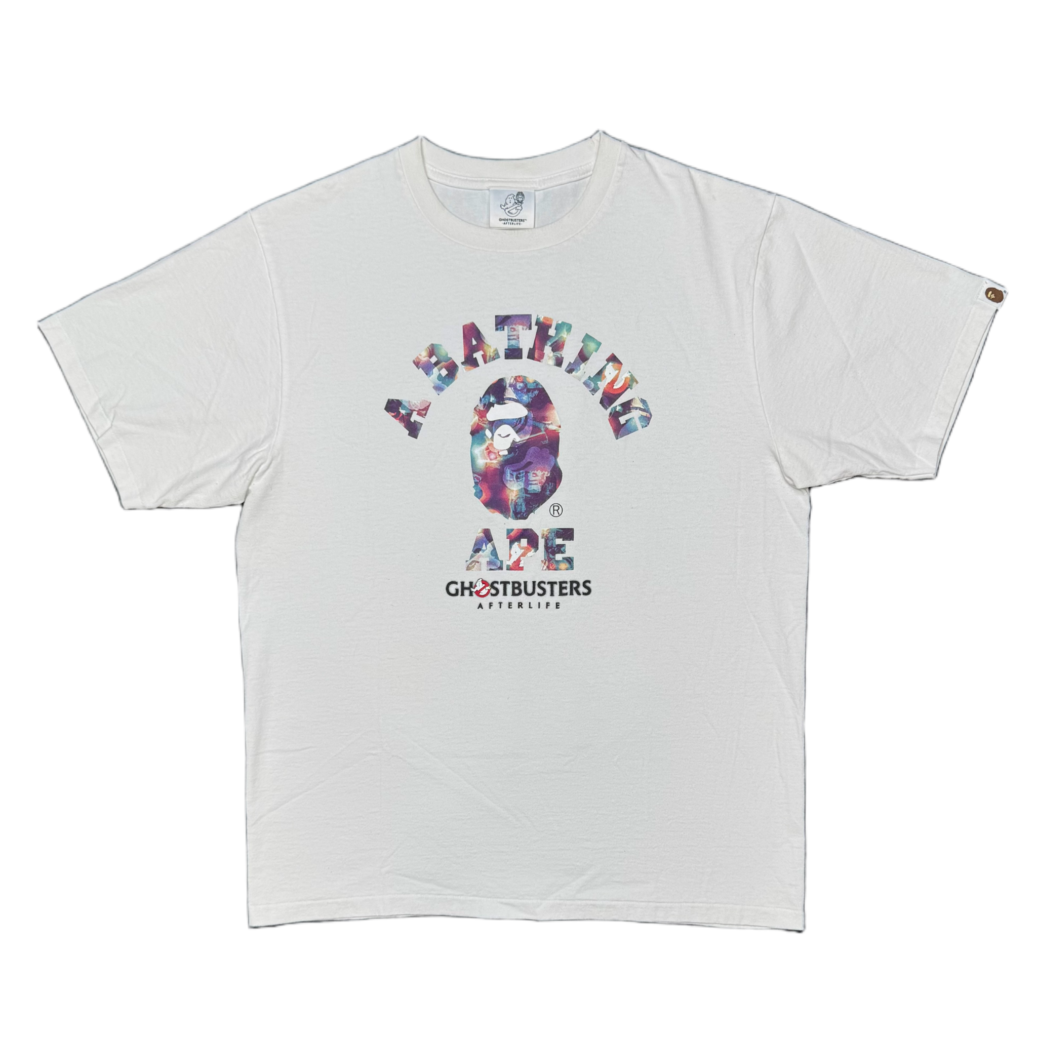 [L] Bape x Ghostbusters Collab College Tee
