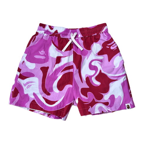 [S] Bape Pink Marble Camo Shorts