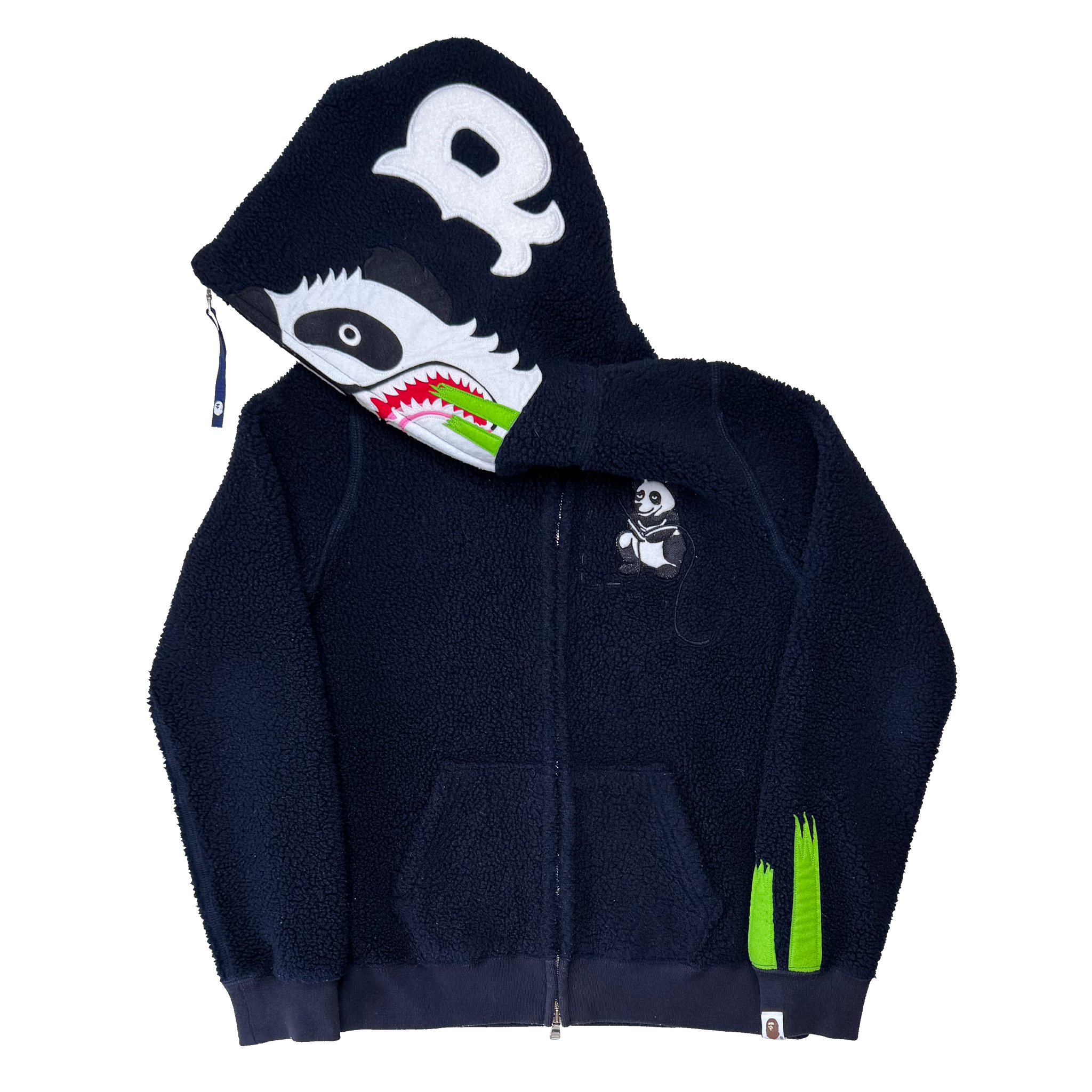 [S] Bape Fleece Panda Full-Zip Hoodie