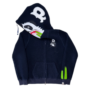 [S] Bape Fleece Panda Full-Zip Hoodie