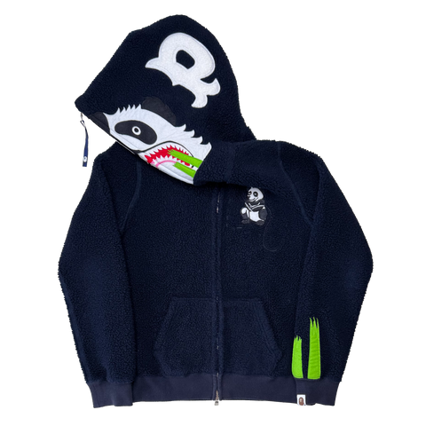 [S] Bape Fleece Panda Full-Zip Hoodie