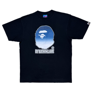 [L] OG Bape Blue Gradient Ape Head Tee