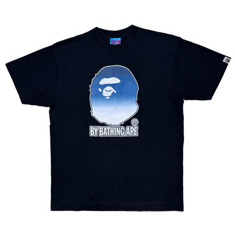 [L] OG Bape Blue Gradient Ape Head Tee