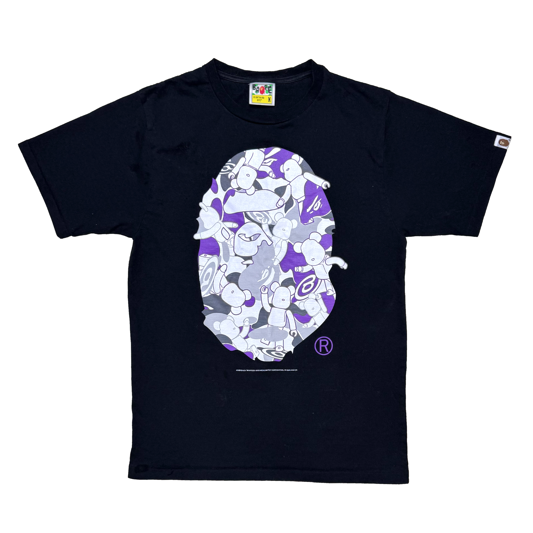 [M] Bape x Be@rbrick Collab Ape Head Tee