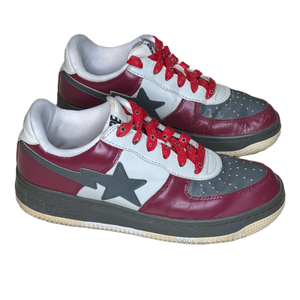 [9.5] Bape Maroon & Grey Bapestas