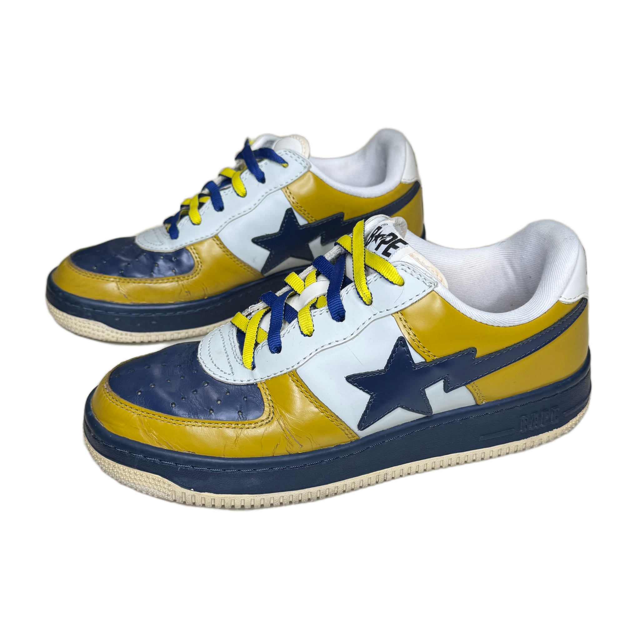 [9.5] Bape Navy & Yellow Bapestas