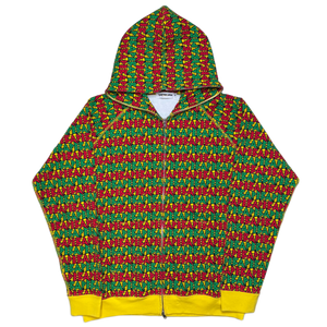 [M] OG Bape Rasta Spell Out Full-Zip Hoodie