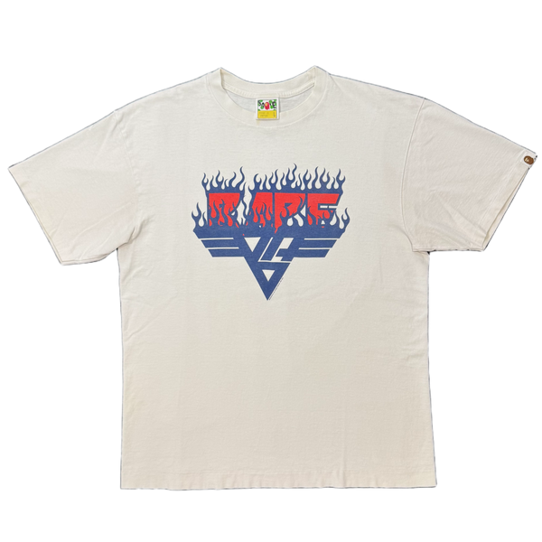 [L] OG Bape Flame Spell Out Tee