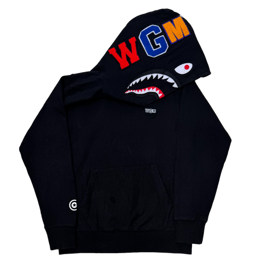 [M] Bape Black Pullover Shark Hoodie