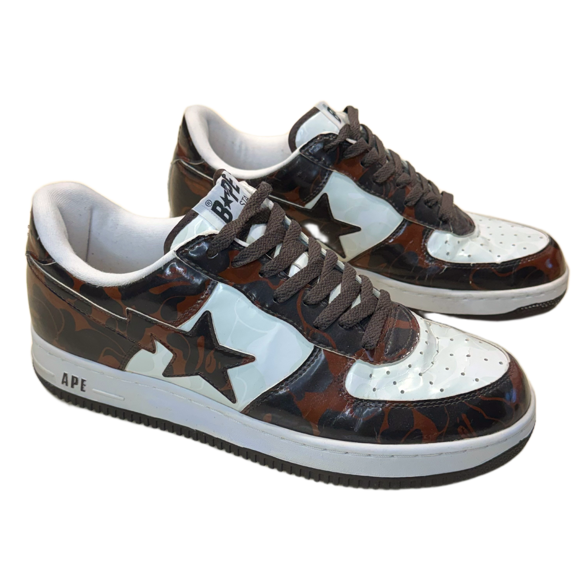 [13] Bape Brown & White Camo Bapestas