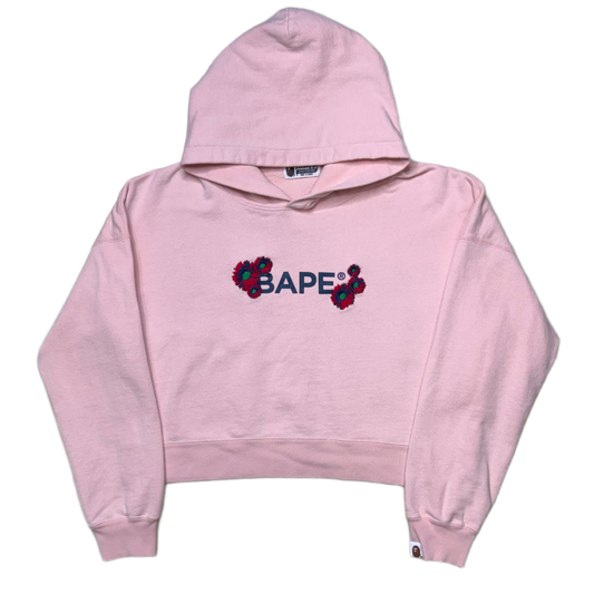 [OS] Bape Cropped Embroidered Spell Out Hoodie