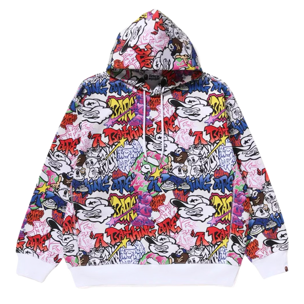 [S] DS Bape Graffiti Pattern Hoodie