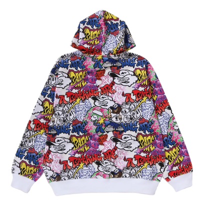 [S] DS Bape Graffiti Pattern Hoodie
