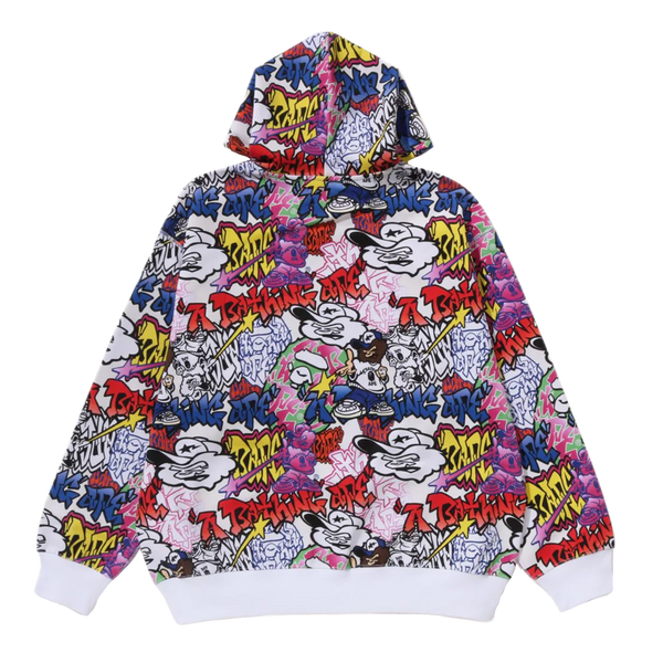 [S] DS Bape Graffiti Pattern Hoodie