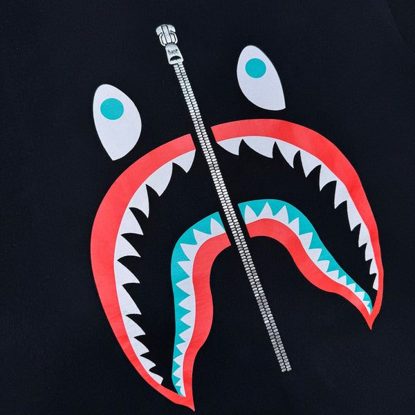 [L] Bape Red & Blue Shark Tee