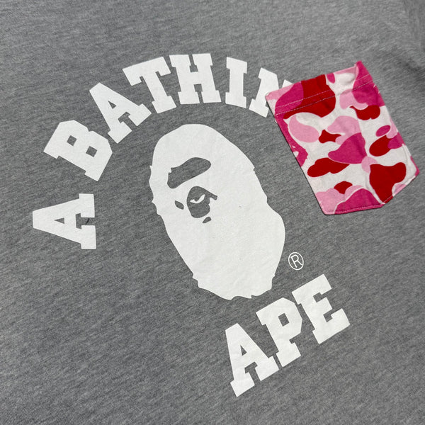 [XL] OG Bape Pink ABC Camo College Tee