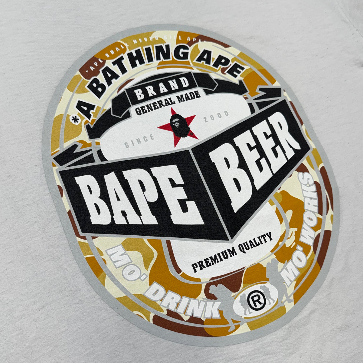 [XL] Bape Gold Camo Beer Tee