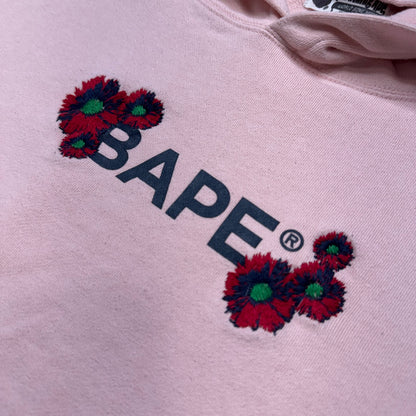 [OS] Bape Cropped Embroidered Spell Out Hoodie