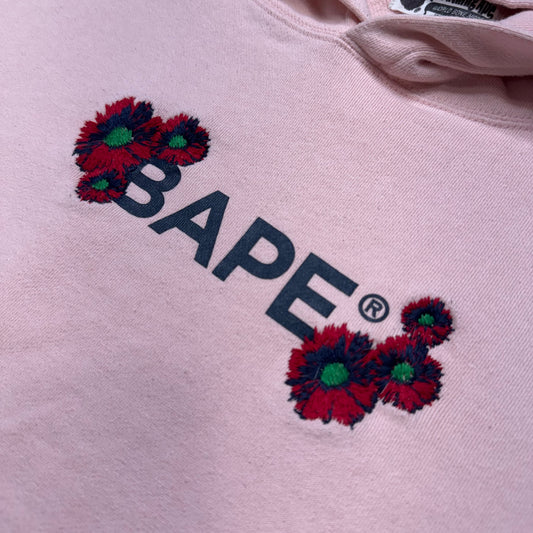 [OS] Bape Cropped Embroidered Spell Out Hoodie