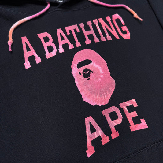 [M] Bape Tie-Dye College Logo Hoodie