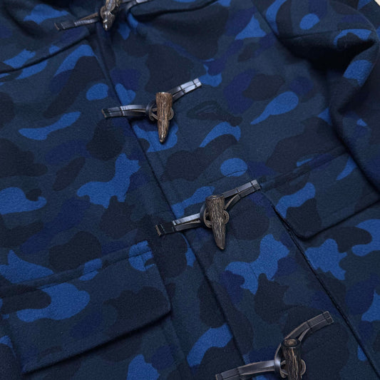 [M] OG Bape 1st Camo Blue Wool Coat