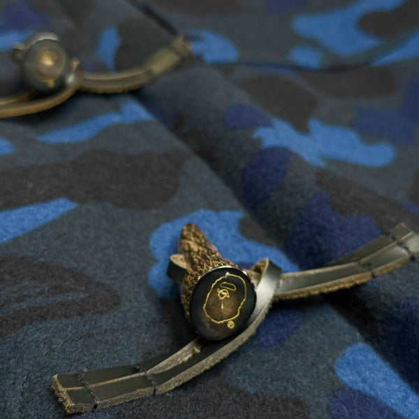 [M] OG Bape 1st Camo Blue Wool Coat