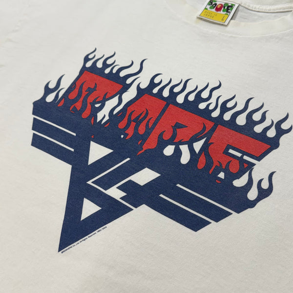 [L] OG Bape Flame Spell Out Tee