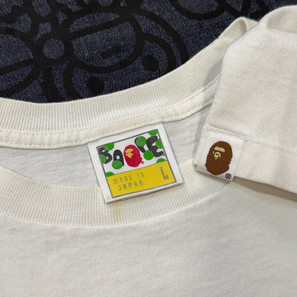 [L] OG Bape Flame Spell Out Tee