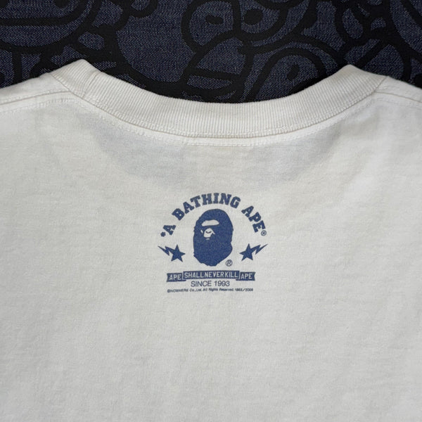 [L] OG Bape Flame Spell Out Tee