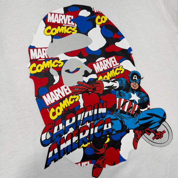 [XL] Bape x Marvel Collab Captain America Ape Tee