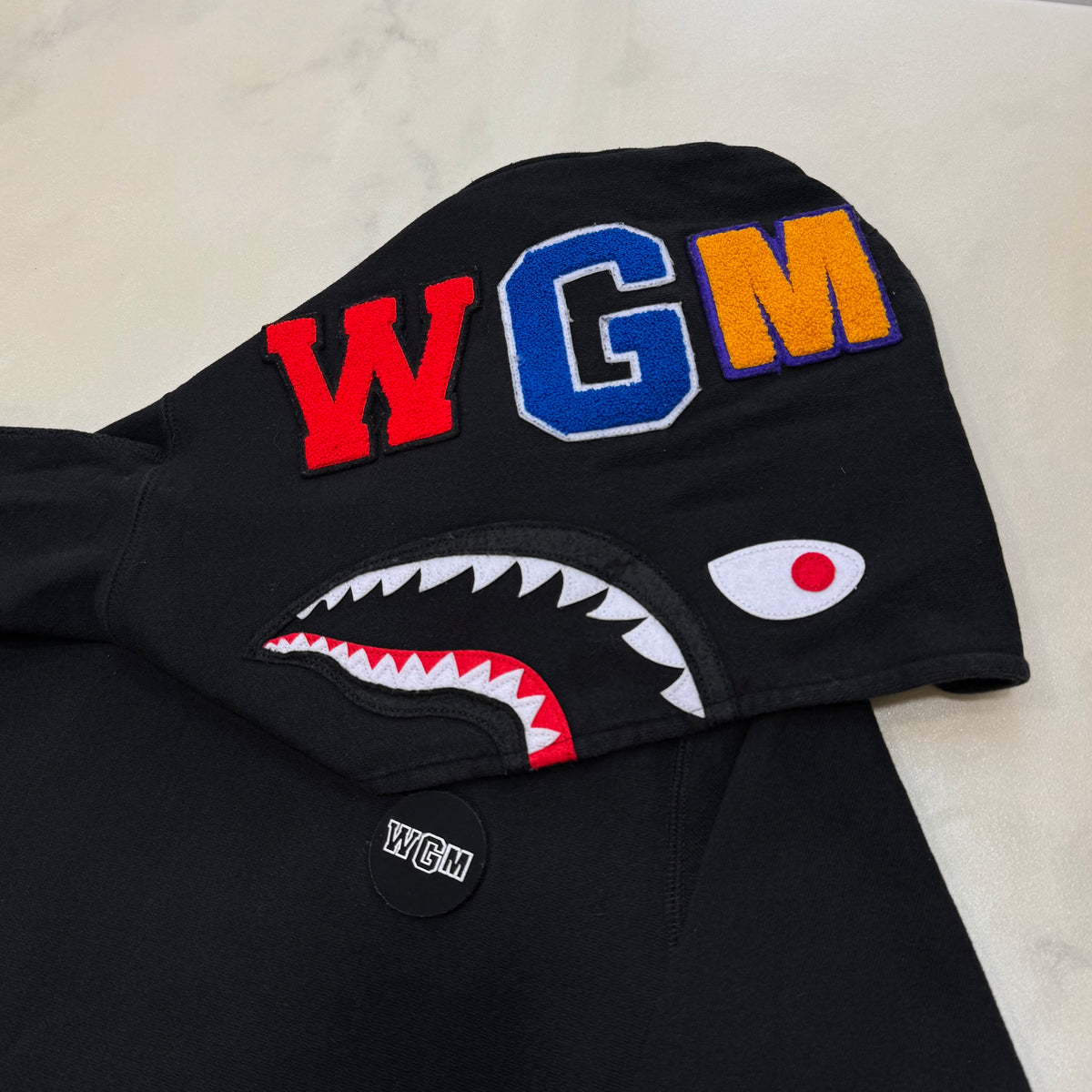 [M] Bape Black Pullover Shark Hoodie