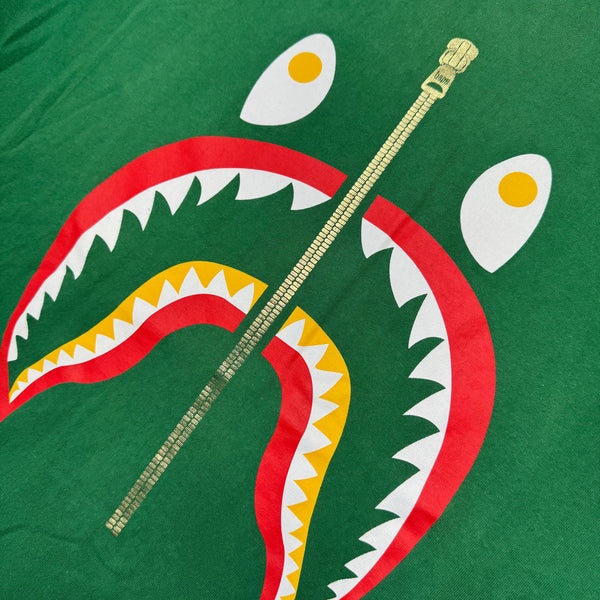 [2XL] Bape Red & Green Shark Tee