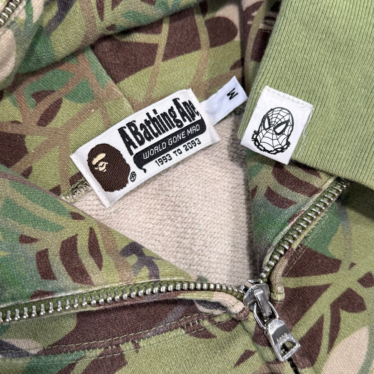 [M] OG Bape x Spider-Man Collab Camo Hoodie