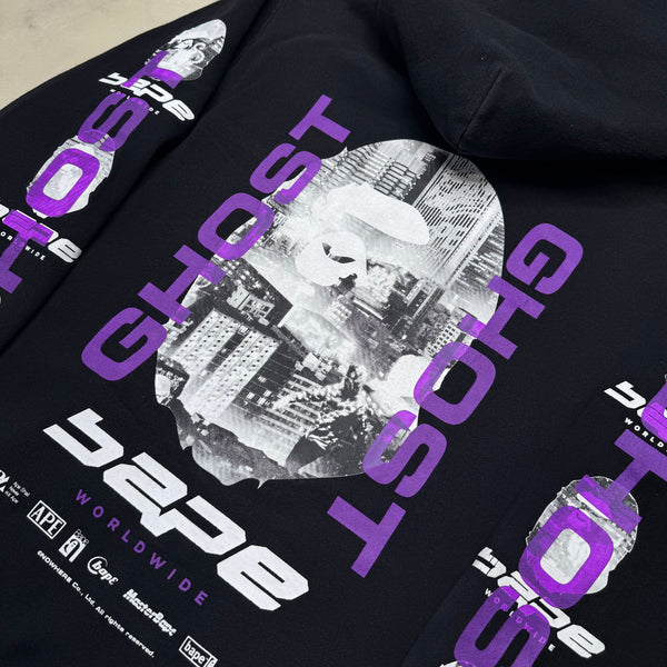 [XL] Bape Purple Ghost Full-Zip Hoodie