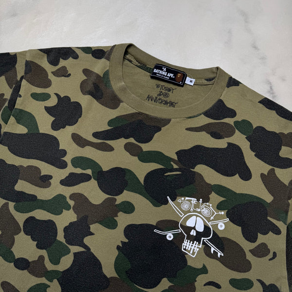 [M] OG Bape x Stussy Collab 1st Camo Tee