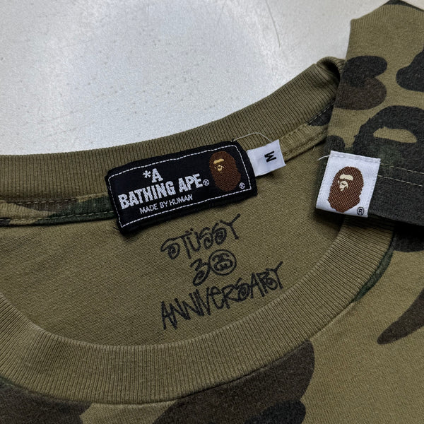 [M] OG Bape x Stussy Collab 1st Camo Tee