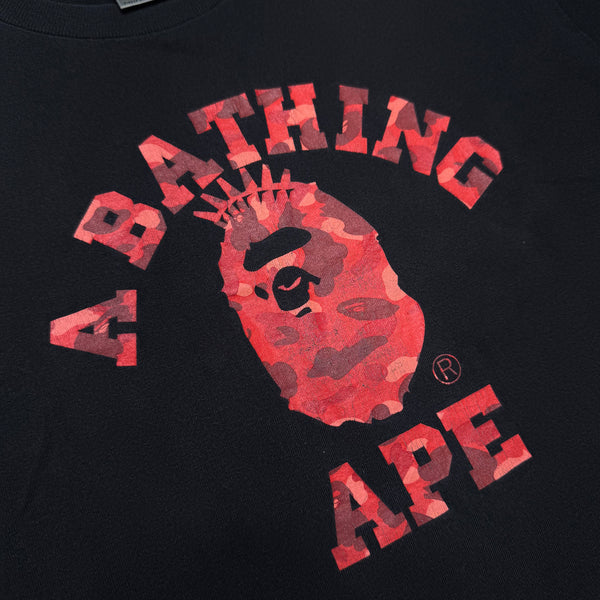 [M] OG Bape Red Camo NY College Logo Tee