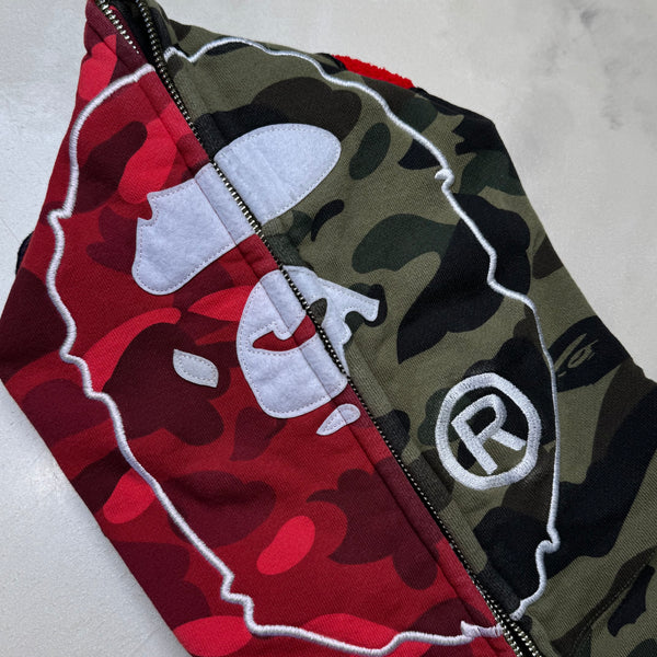 [S] Bape Split Camo 2nd Ape Hoodie