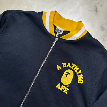 [M] OG Bape Yellow College Logo Zip-Up