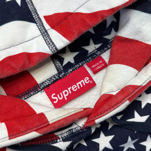 [L] Supreme USA Box Logo Hoodie