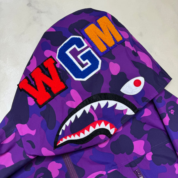 [XL] Bape Purple Camo Shark Jacket