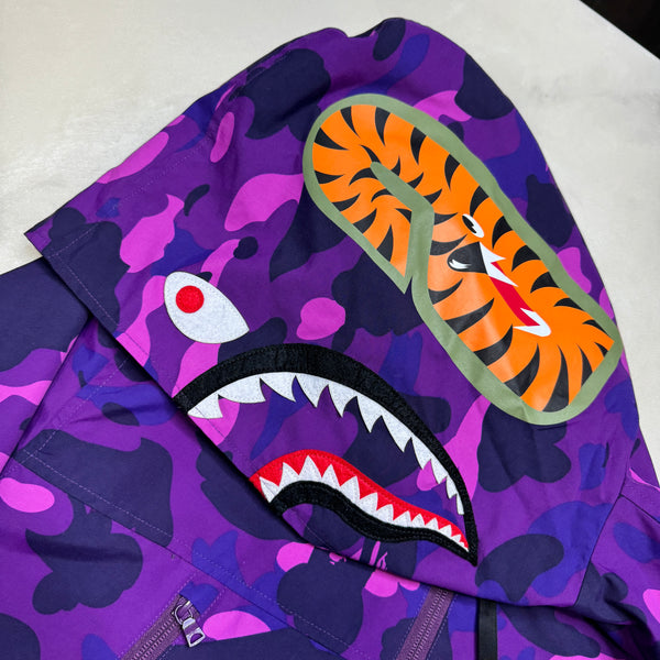 [XL] Bape Purple Camo Shark Jacket