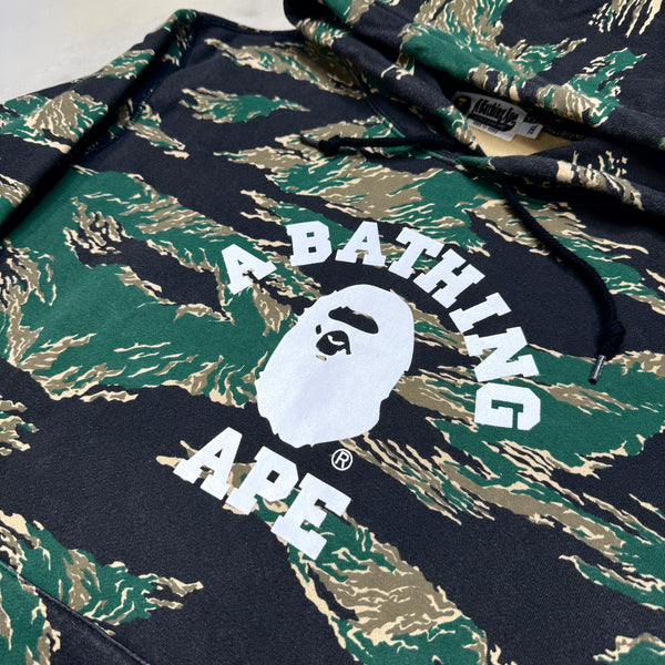 [2XL] Bape Tiger Camo College Logo Hoodie