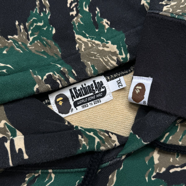 [2XL] Bape Tiger Camo College Logo Hoodie