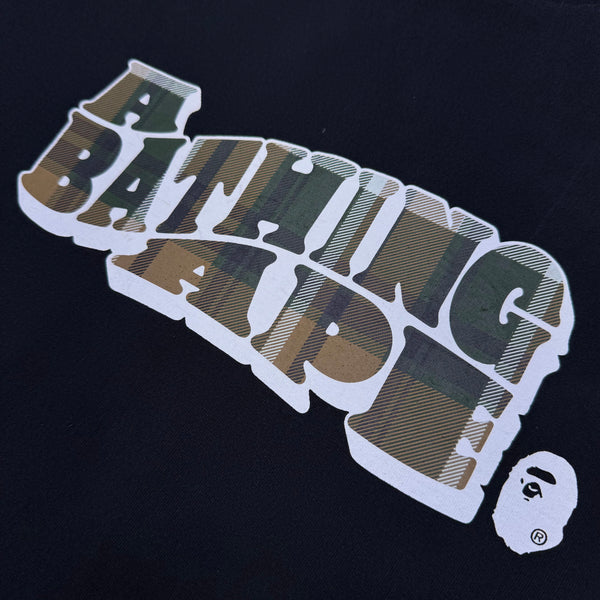 [L] Bape Plaid Wavy Logo Tee