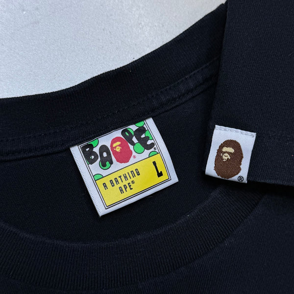 [L] Bape Plaid Wavy Logo Tee
