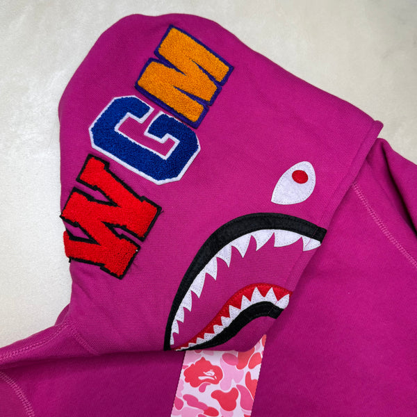 [XS] DS Bape Pink Pullover Shark Hoodie